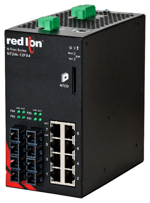 NT24K-12FXE4-SC-40 Switch Gigabit manageable 8 ports RJ45 4 SFP