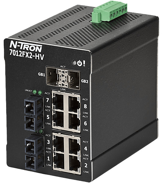 HMS Networks - N-Tron 7012FXE2-SC-15-HV Switch Gigabit Ethernet