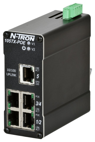 105TX-POE - Switch PoE+ 5 ports Ethernet 10/100 N-Tron