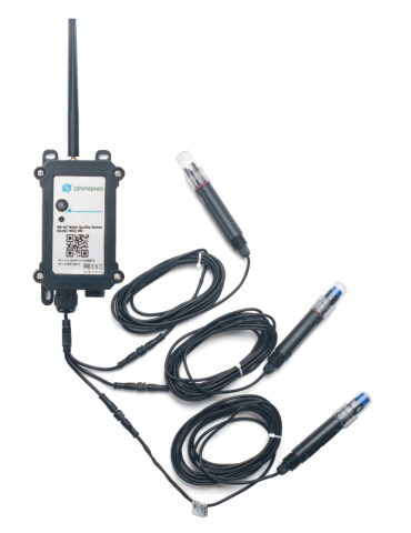 Dragino WQS-NB : Convertisseur qualité eau NB-IoT pour sondes EC pH