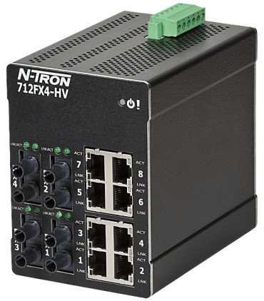 HMS Networks - N-Tron 712FXE4-ST-80-HV | Switch 12 Ports Manageable