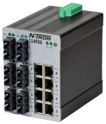 HMS Networks - N-Tron 114FXE6-SC-15 Switch Ethernet Industriel