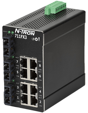 HMS Networks - N-Tron 711FXE3-SC-80-HV | Switch 11 ports manageable