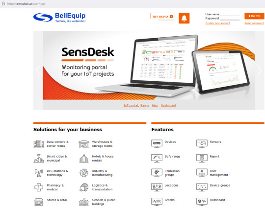 SensDesk - portail cloud supervision environnementale HWgroup