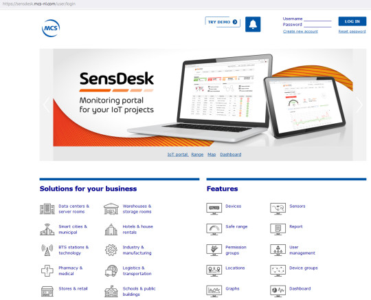 SensDesk - portail cloud supervision environnementale HWgroup
