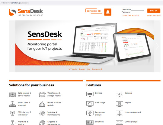 SensDesk - portail cloud supervision environnementale HWgroup